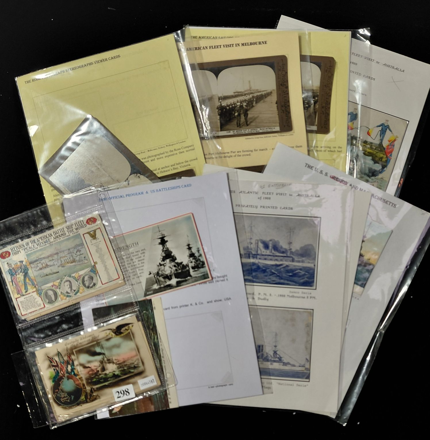 298 · POSTCARDS - U.S. FLEET 1908