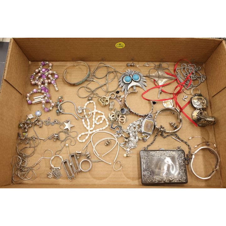 Box Silver Costume Jewelry