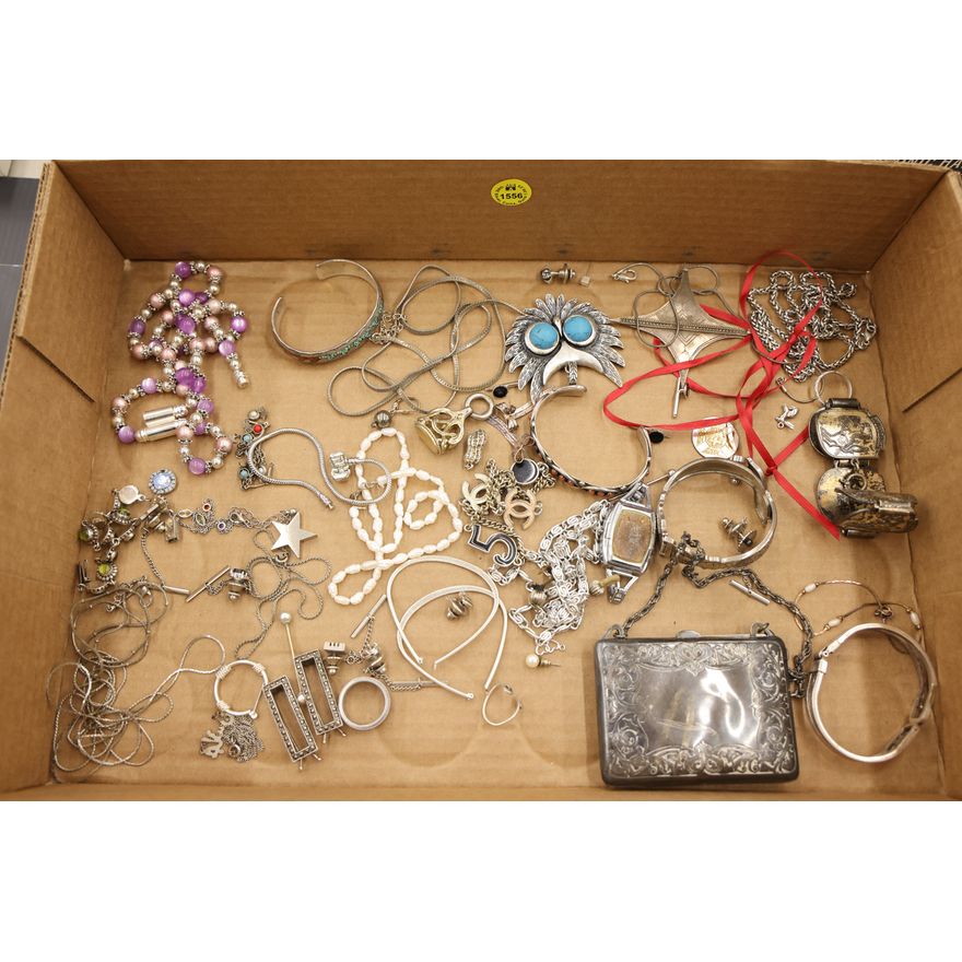 Box Silver Costume Jewelry