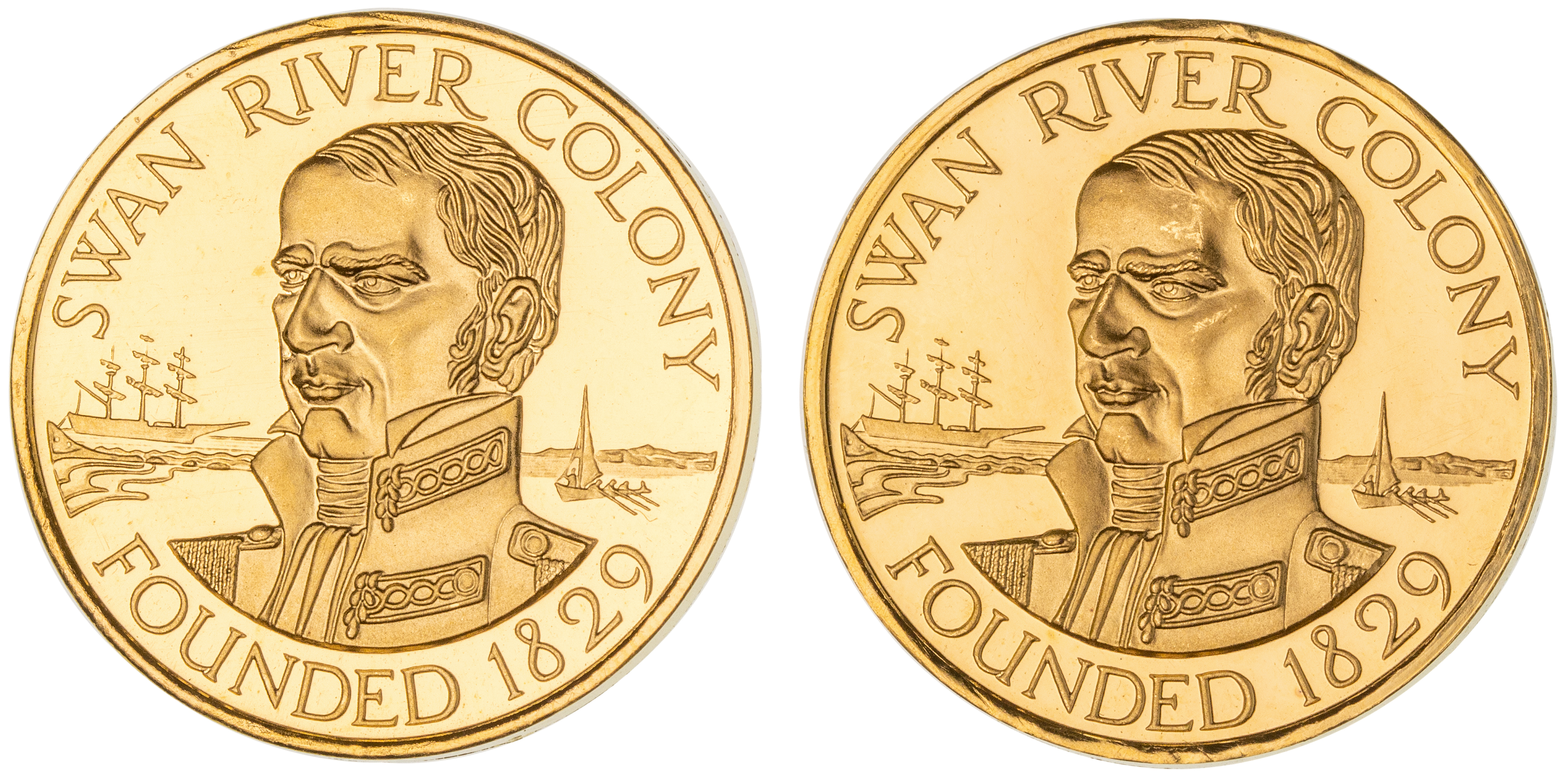 136 · Western Australia, Pair, 150th Anniversary, 1979, UNC