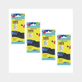 INKWAREHOUSE TZ 231 Compatible Brother Label Tape Laminated (12mmx 8m)Black On White | ONE ONLY
