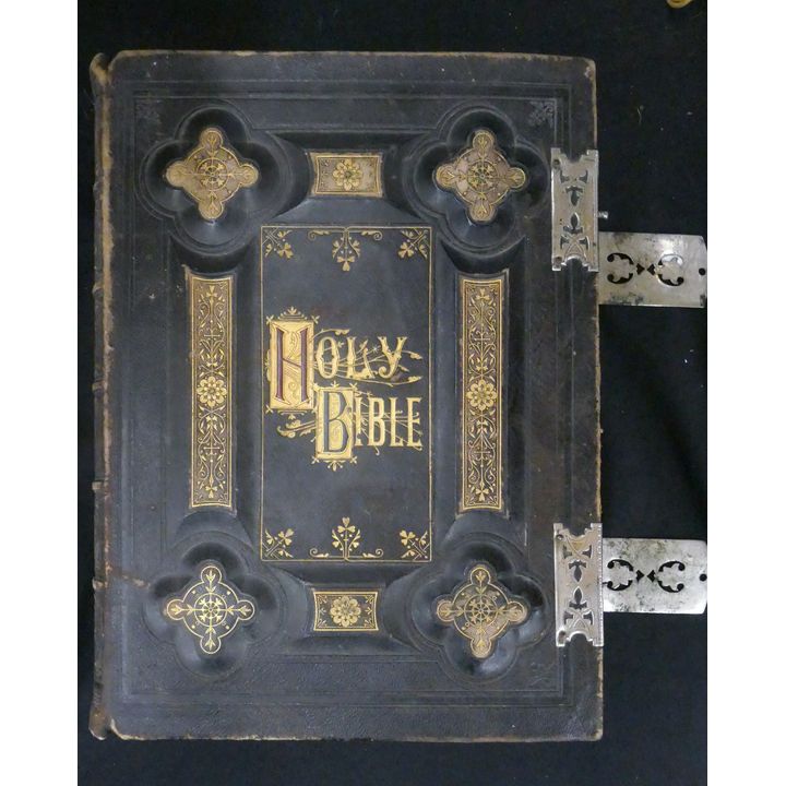 Antique Leatherbound Holy Bible 14''