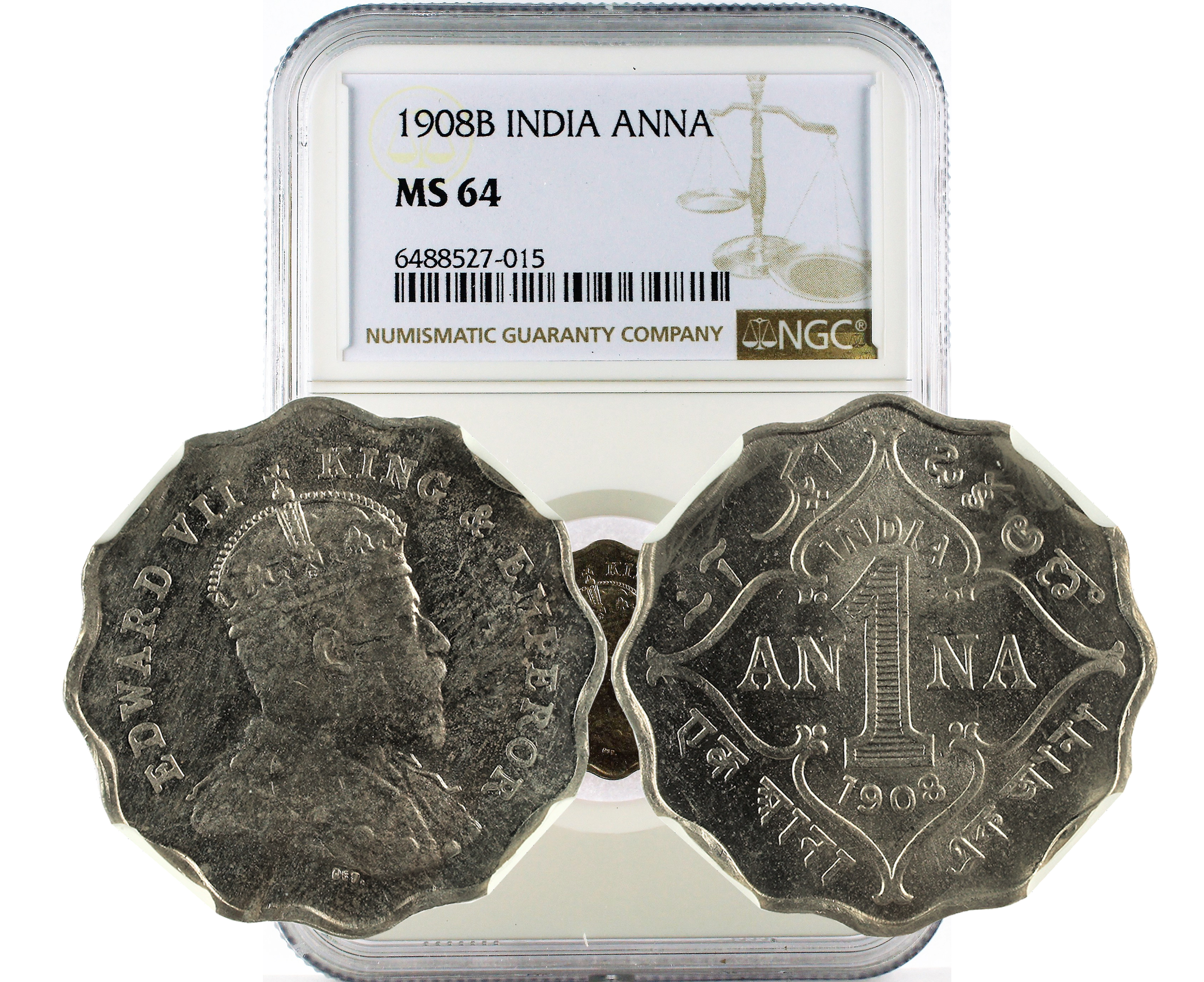 1908B INDIA ANNA MS 64