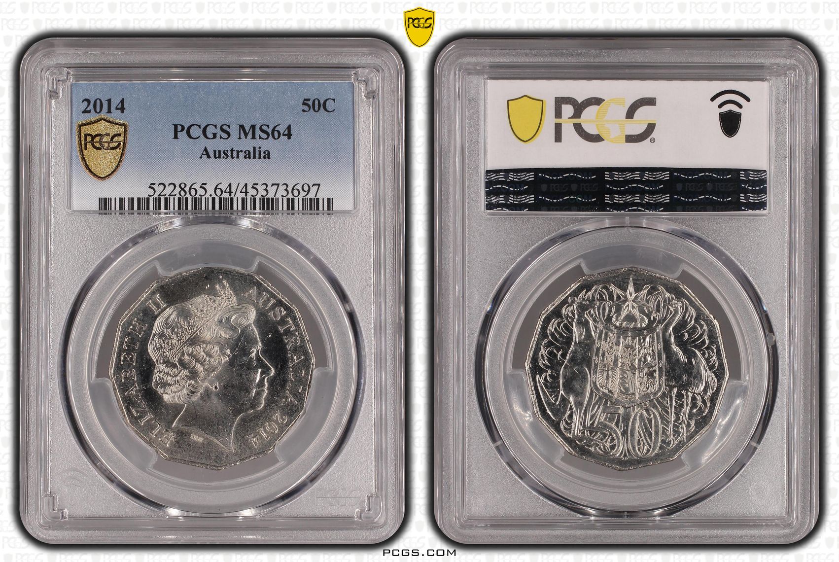 Elizabeth II, , Fifty Cent, 2014, PCGS MS64