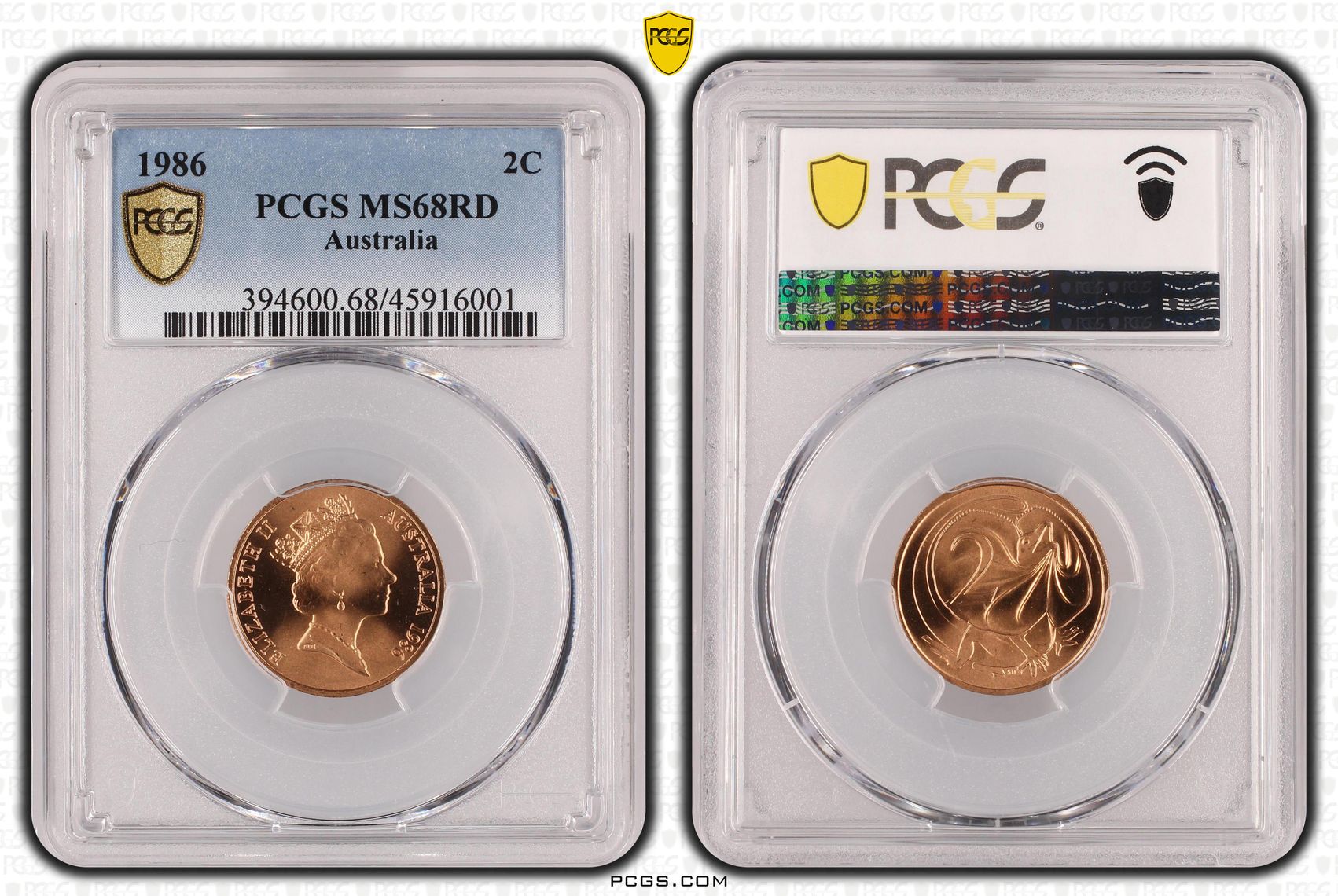 Pop 9/0, Two Cent, 1986, Pcgs Ms68rd