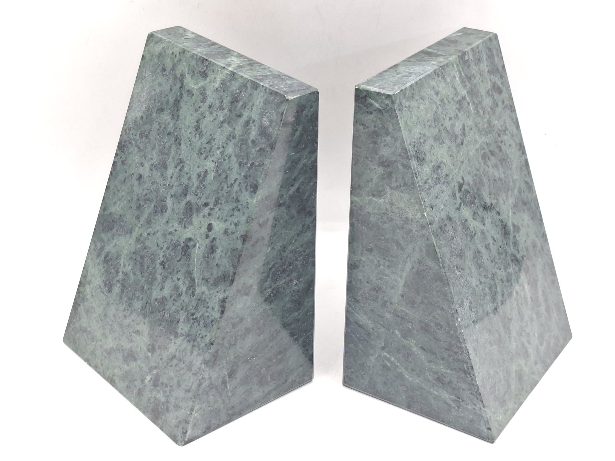 A Pair Of Green Marble Bookends