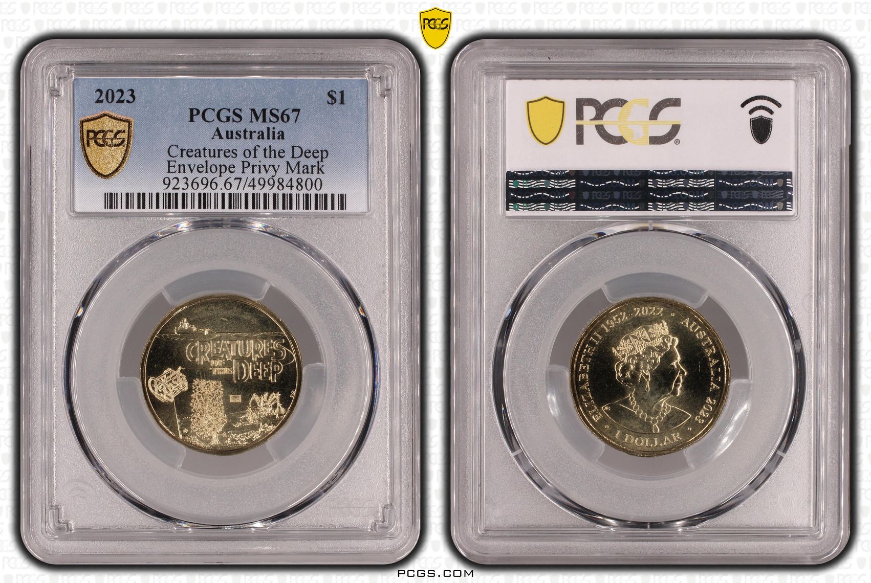 332 · Creatures of the Deep , One Dollar, 2023, PCGS MS67