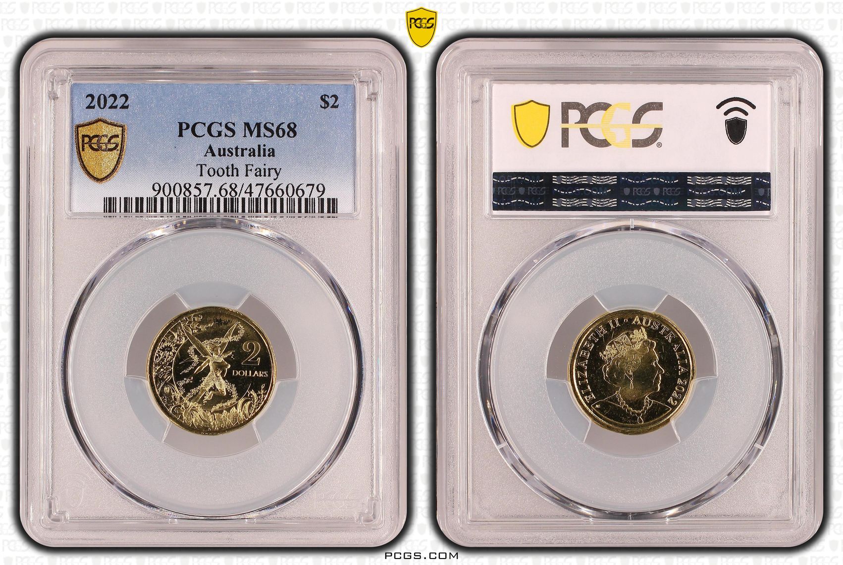 Elizabeth II, Tooth Fairy, Two Dollar, 2022, PCGS MS68