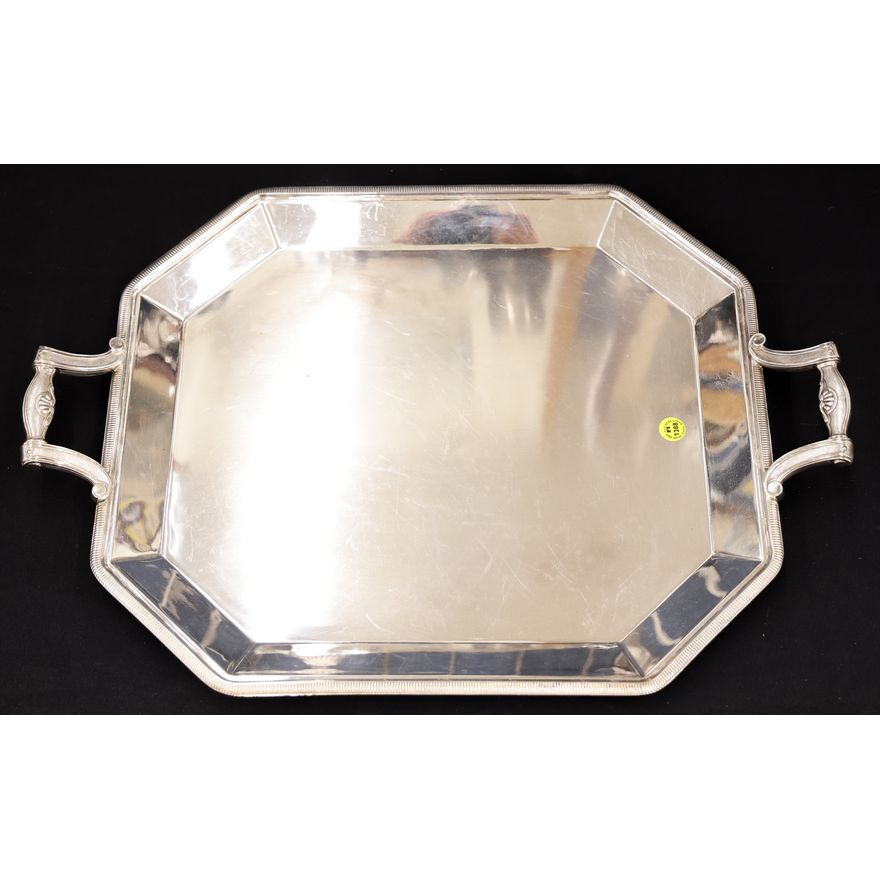 Christofle French Silverplated Serving Tray 22.5''