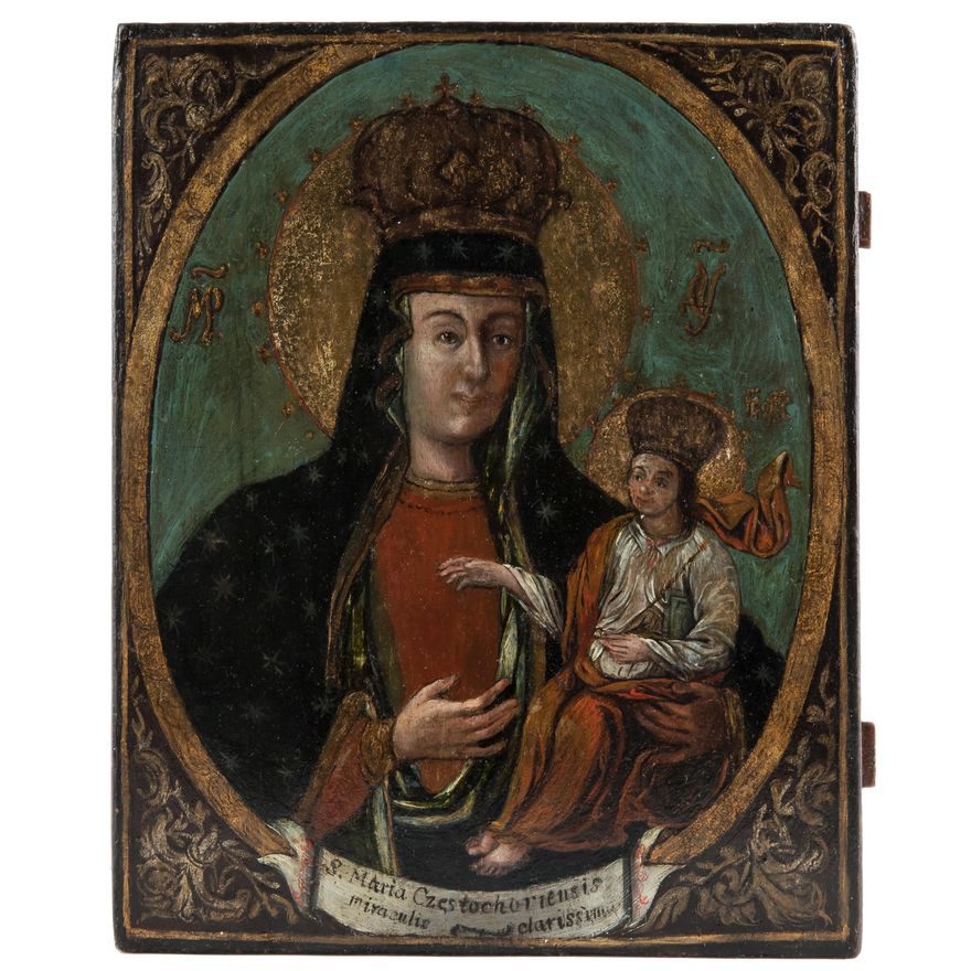 Ikona - Matka Boska Częstochowska, 2 poł. XIX w.
