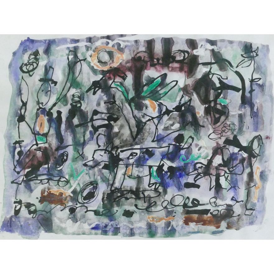 Alden Mason ''Bird Walk'' Mixed Media