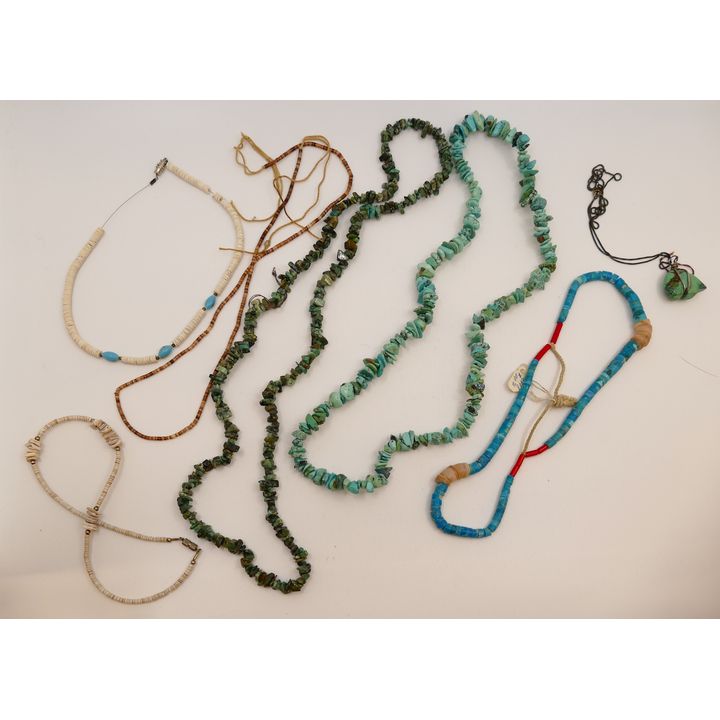 Box Navajo Turquoise Necklaces- 6pc