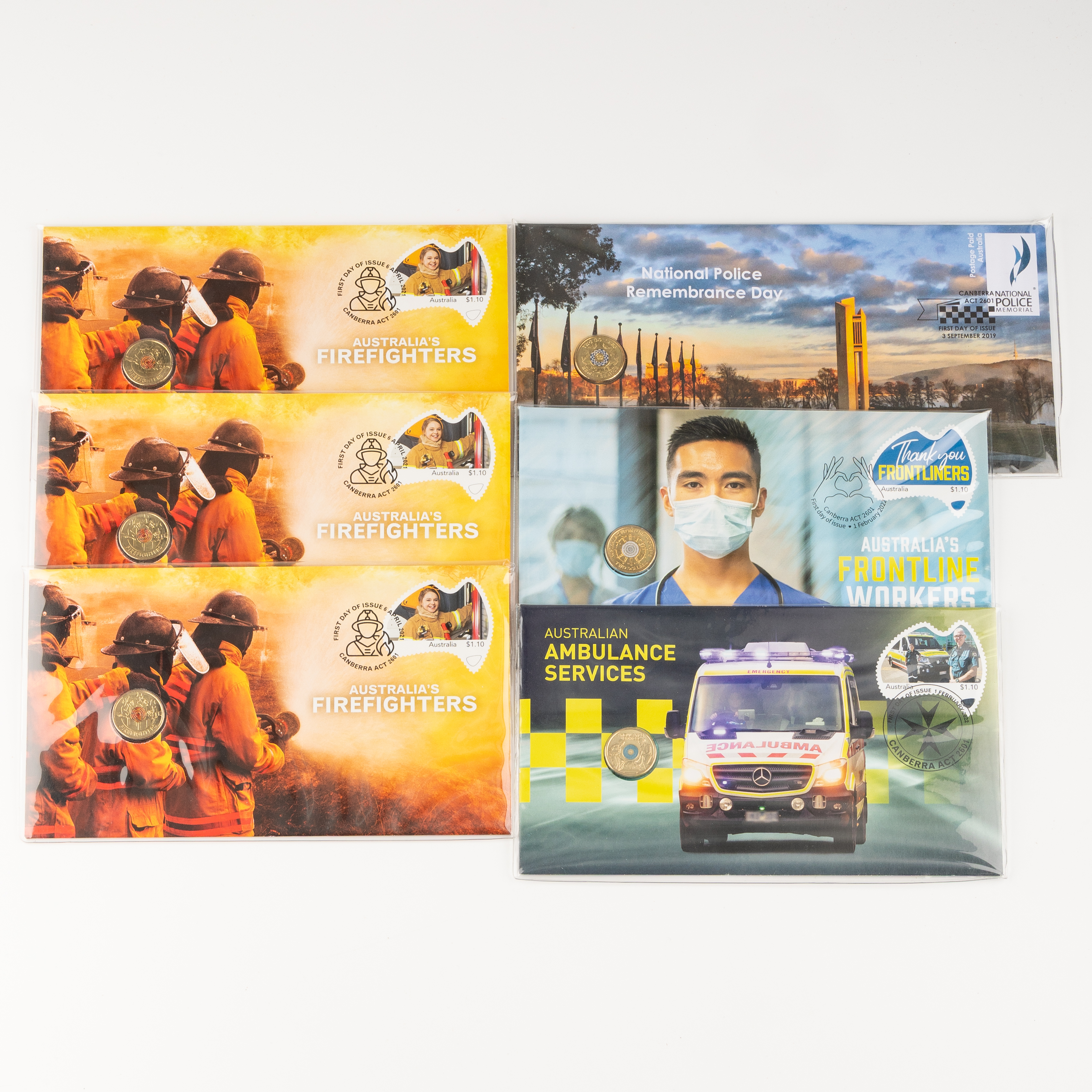 Elizabeth II, Police Remembrance, Firefighters, Ambulance Services & Frontline Workers, Two Dollars, 2019 - 2022, UNC