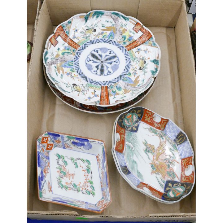Box 5pc Old Japanese Imari