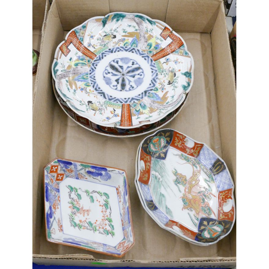 Box 5pc Old Japanese Imari