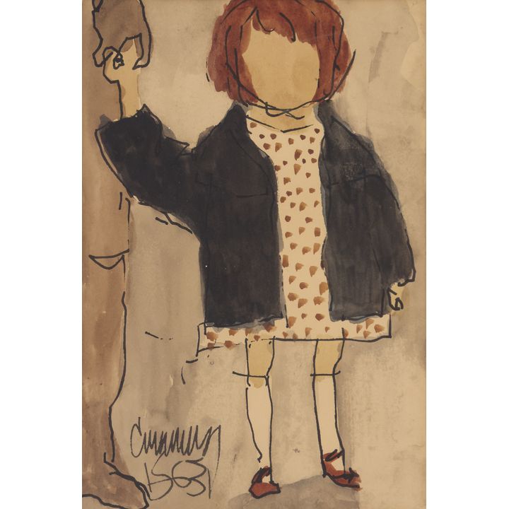 William Cumming ''Little Girl'' 1963 Watercolor