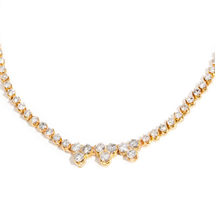 4 Carat Diamond Necklace in 18ct Gold,