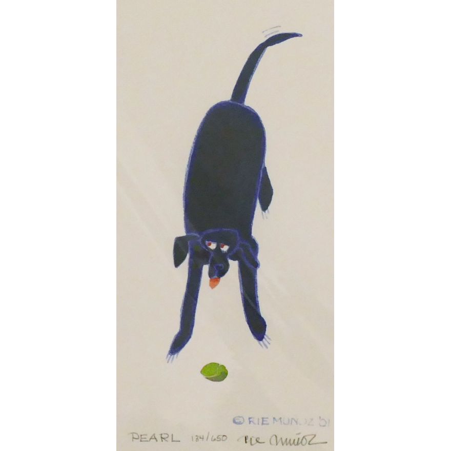 Rie Munoz ''Pearl'' 2001 Signed Print 10.25'' x 6.25'' Sheet.