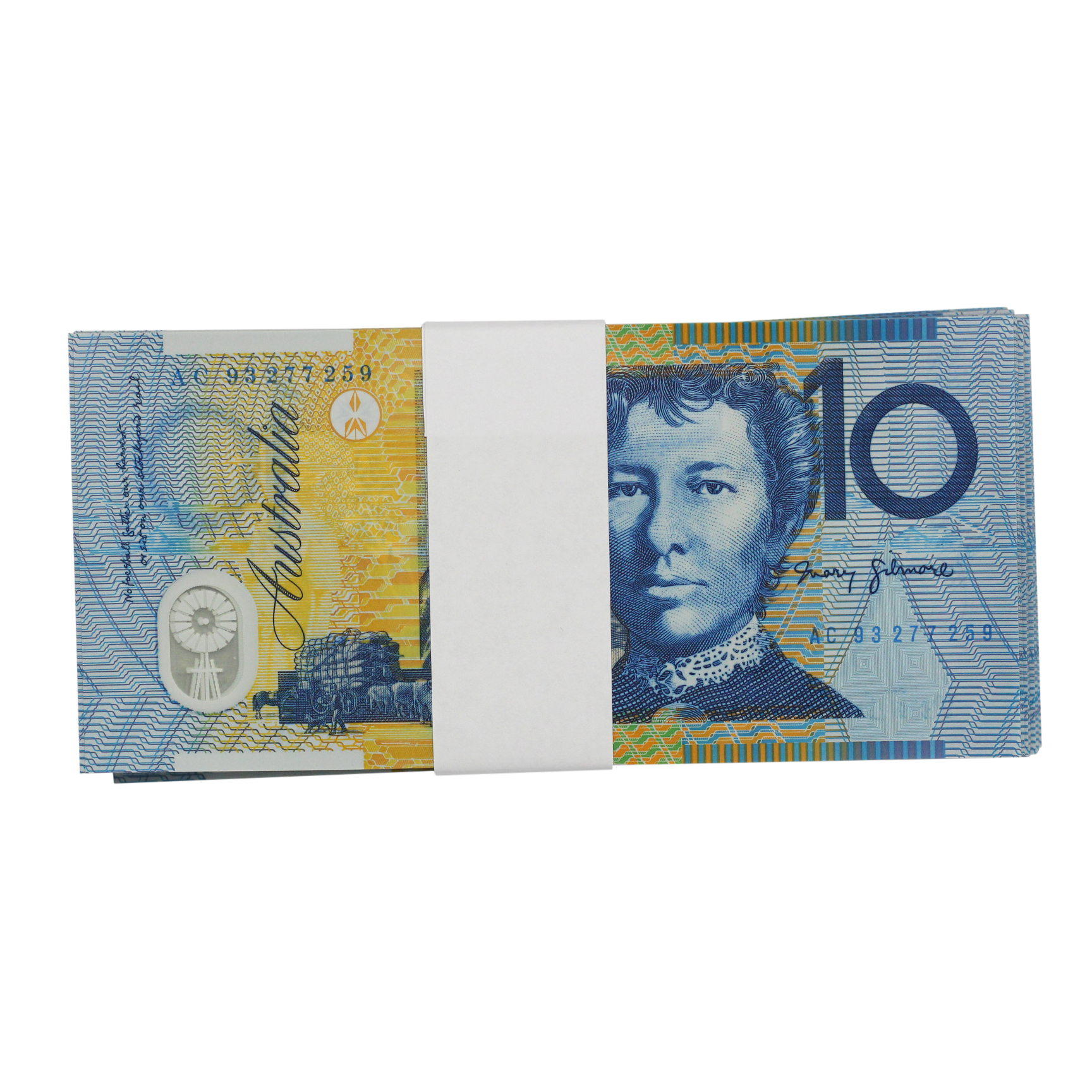 2164. · Bundle, Fraser/Evans, Ten Dollars,  1993, UNC