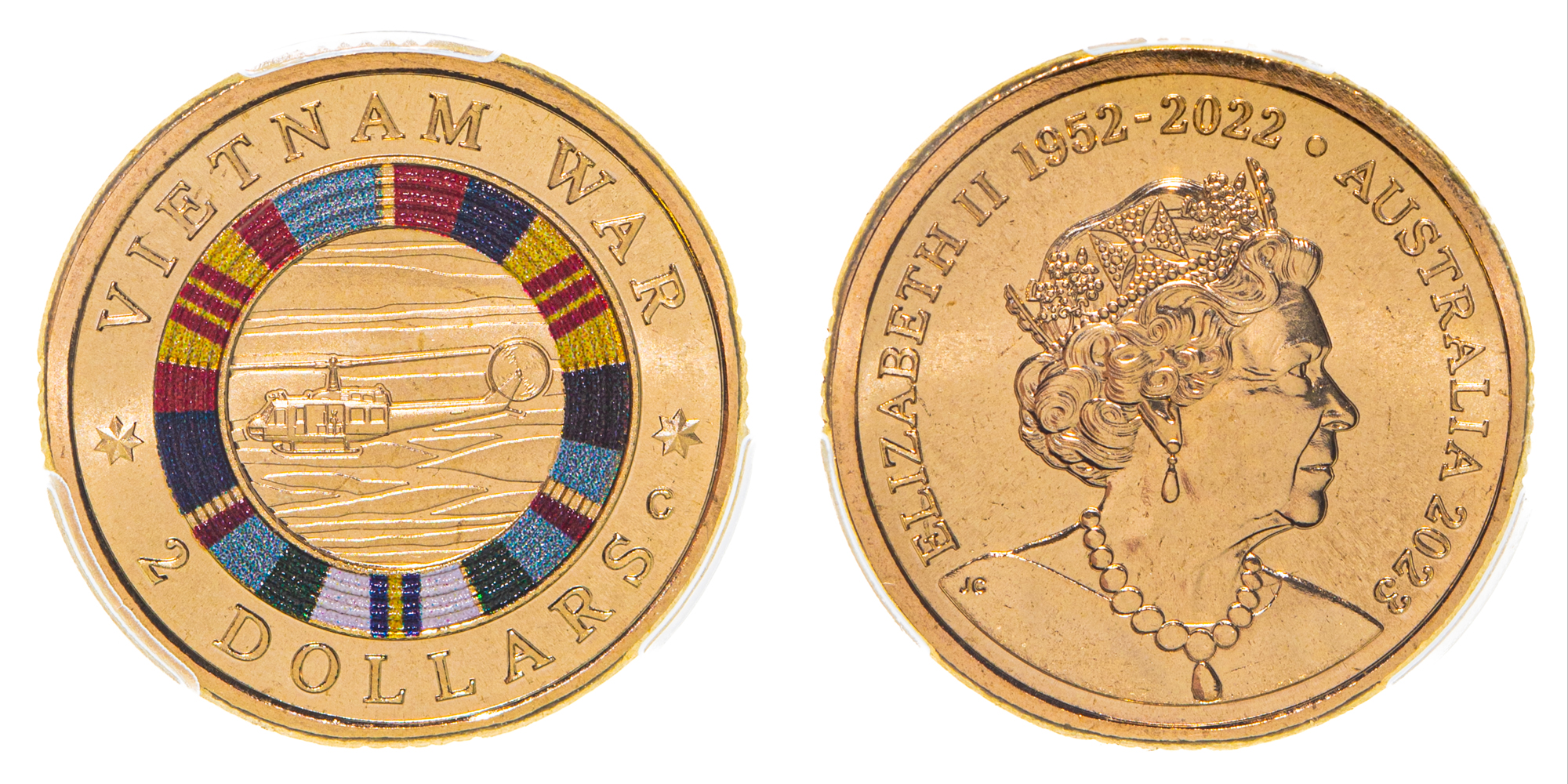 Elizabeth II, Vietnam War, Two Dollars, 2023-C, PCGS MS 68