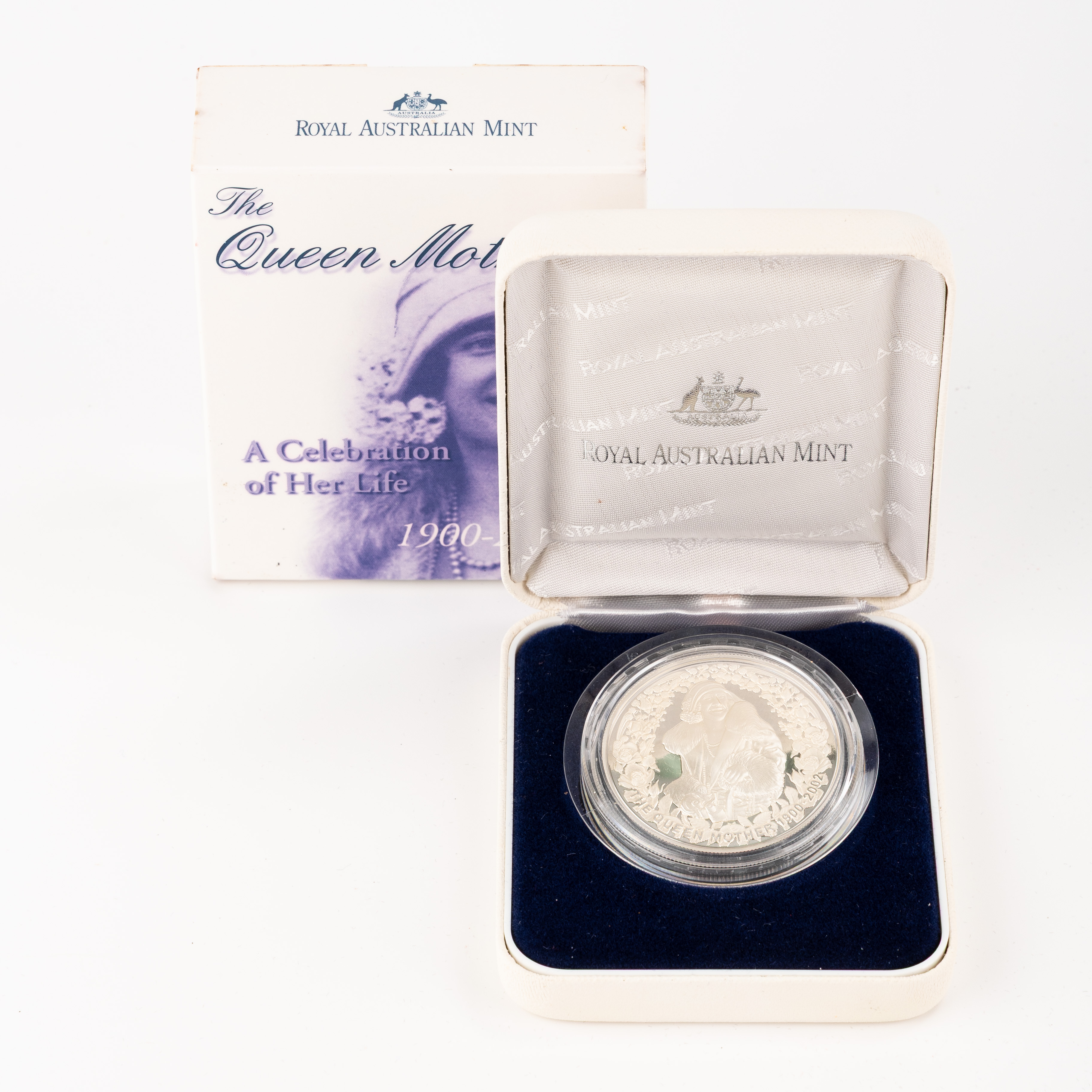 The Queen Mother Silver Proof Coin, Five Dollar, 2002