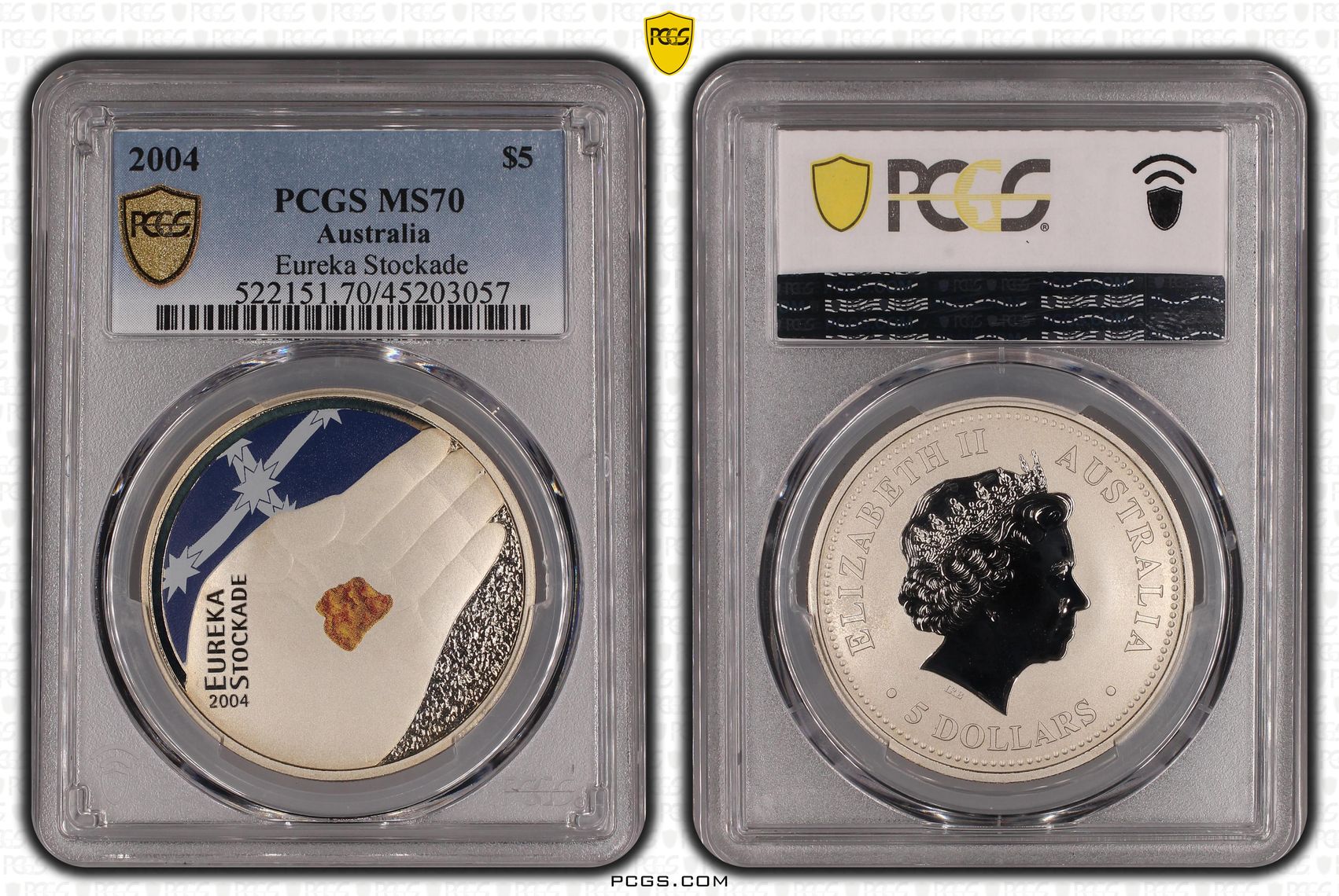 2004 Australia Five Dollar, $5 Air Force PCGS - MS70 POP 3/0 -057