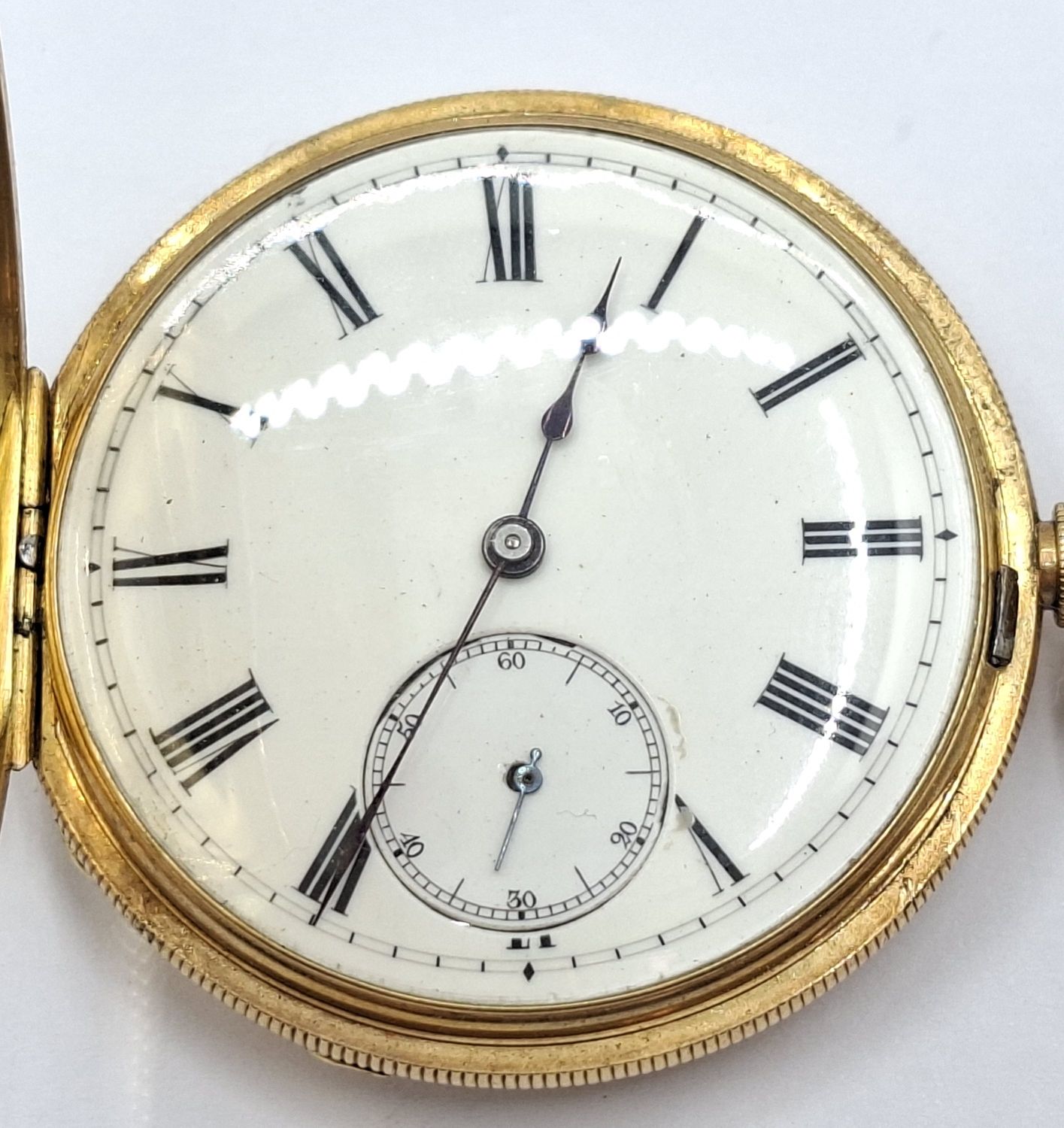 VICTORIAN 18CT HALF HUNTER POCKET WATCH