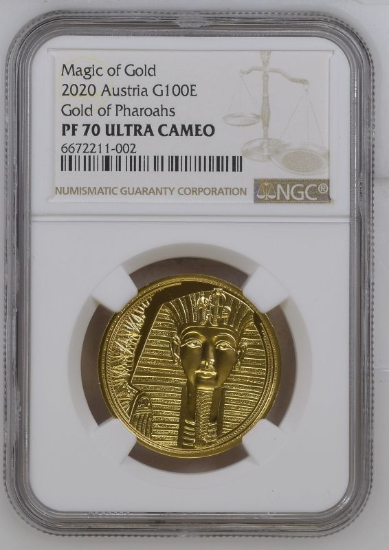 Austria 2020 Gold 100 Euro Gold of the Pharoahs Proof NGC PF 70 