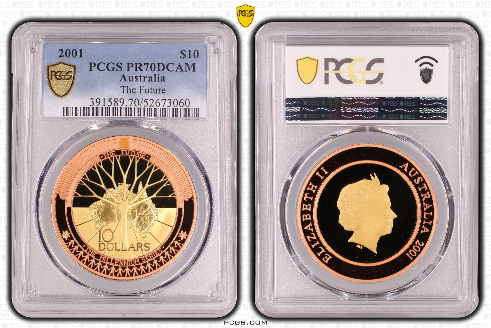 The Future, Ten Dollars, 2001, PCGS PR70DCAM