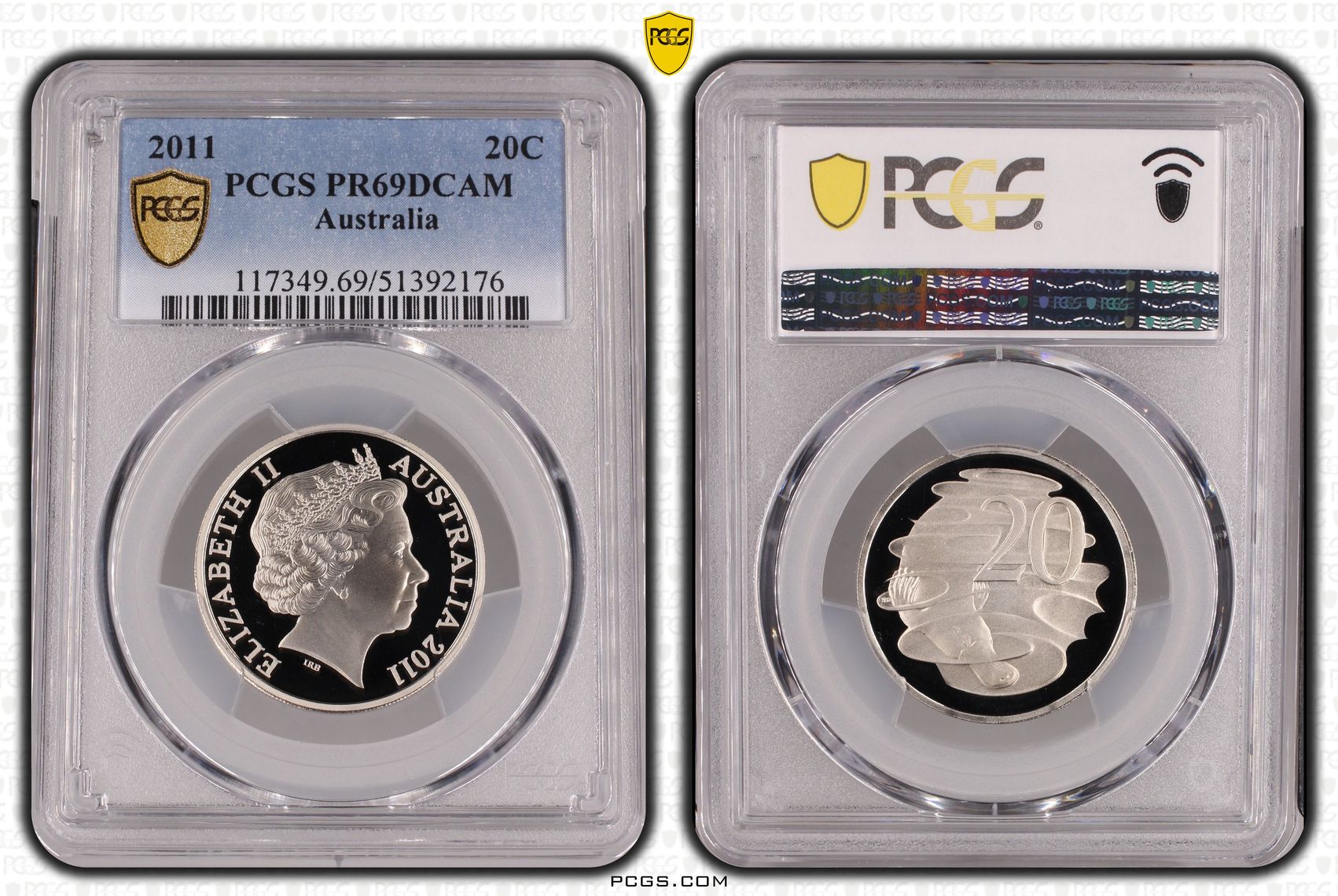 Twenty Cent, 2011, PCGS PR69DCAM