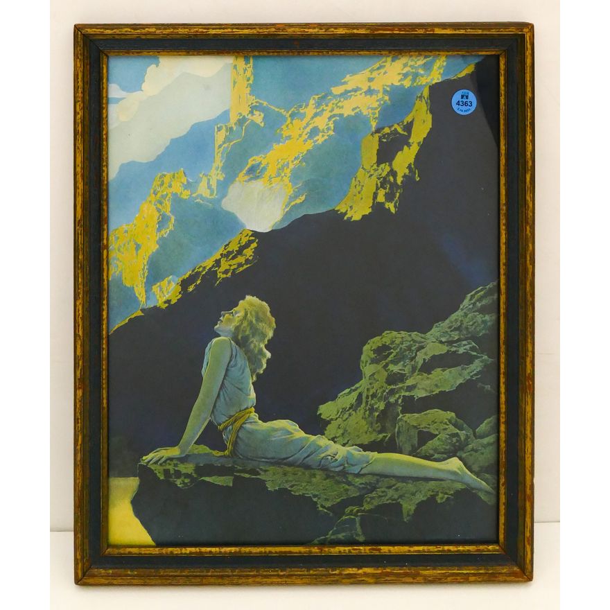 Maxfield Parrish ''Wild Geese'' Original Print Framed 16.5''x13.5''