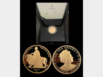 2019 ST HELENA UNA AND THE LION PROOF GOLD 5 POUND