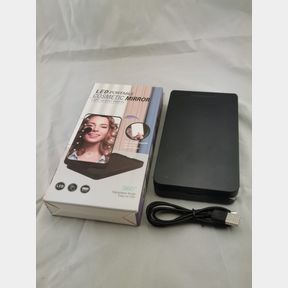 LED portable cosmetic mirror (black) - 50670/341
