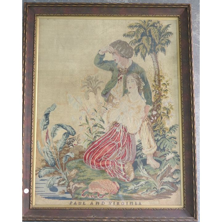 FRAMED 19TH CENTURY TAPESTRY