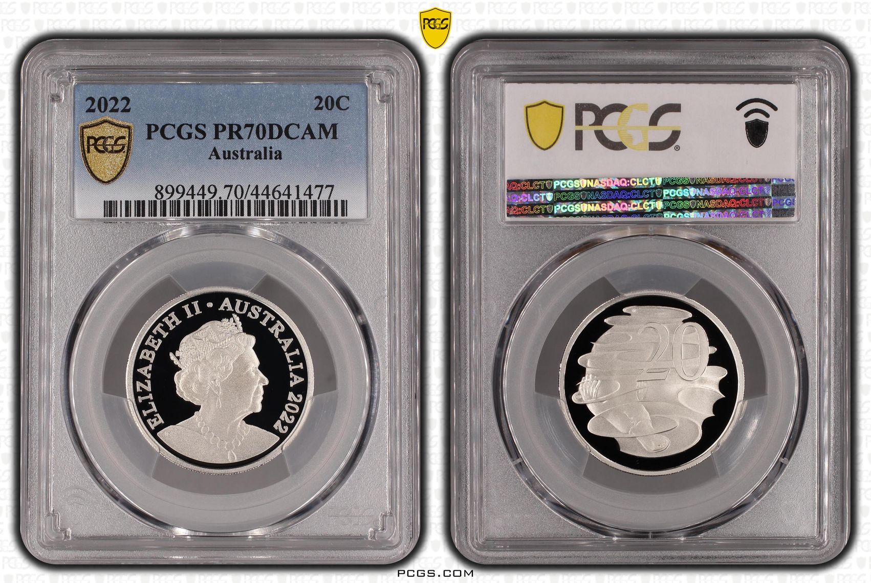 Elizabeth II, Twenty Cents, 2022, PCGS PR 70DCAM