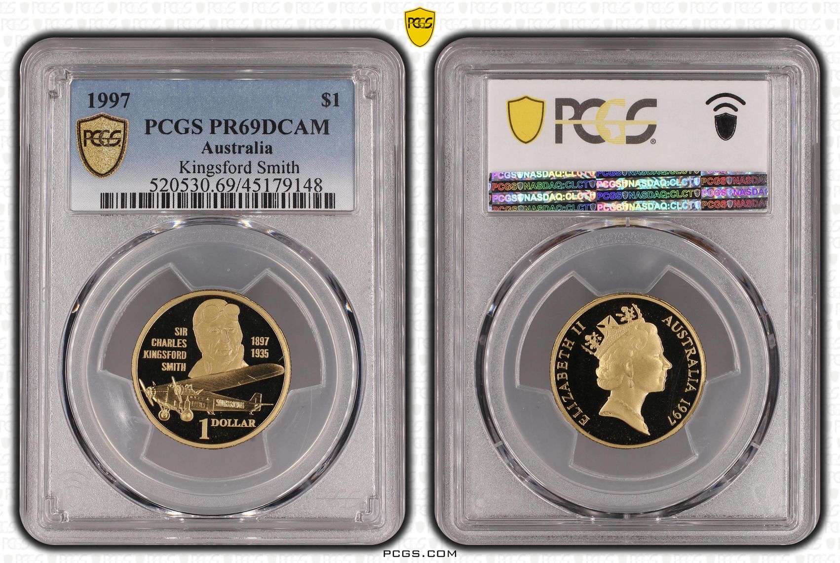 Kingsford Smith, One Dollar, 1997, PCGS PR69DCAM