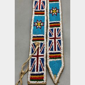 Rare Plains Beaded Belt - British FlagTheme