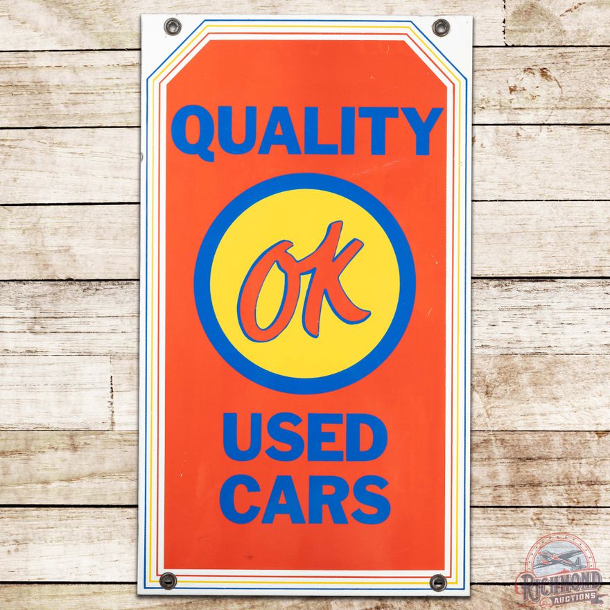 Chevrolet OK Quality Used Cars "Quality You Can Trust" DS Tin Sign w/ Logo