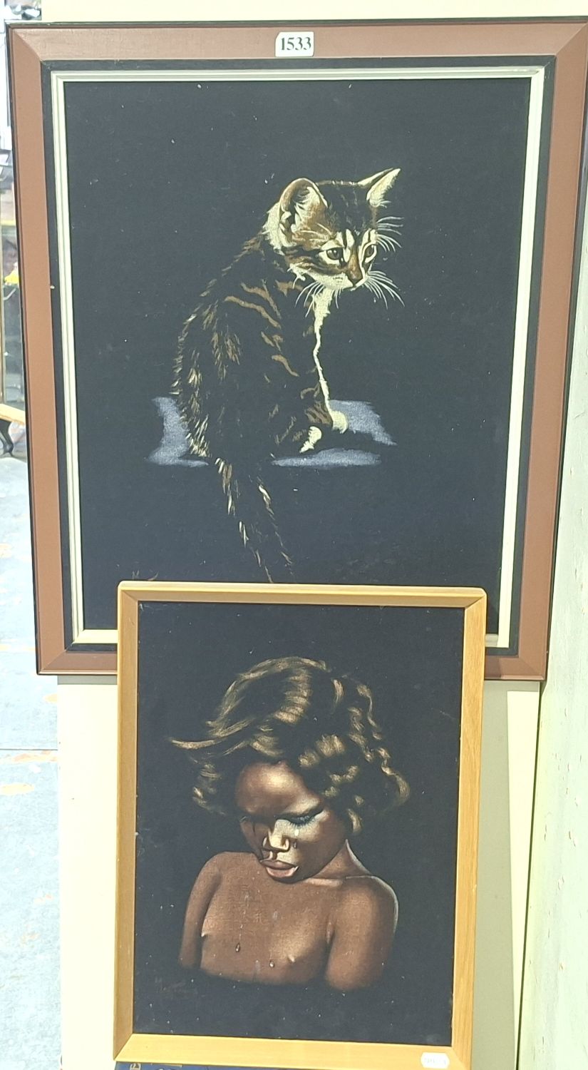 Two Velvet Paintings