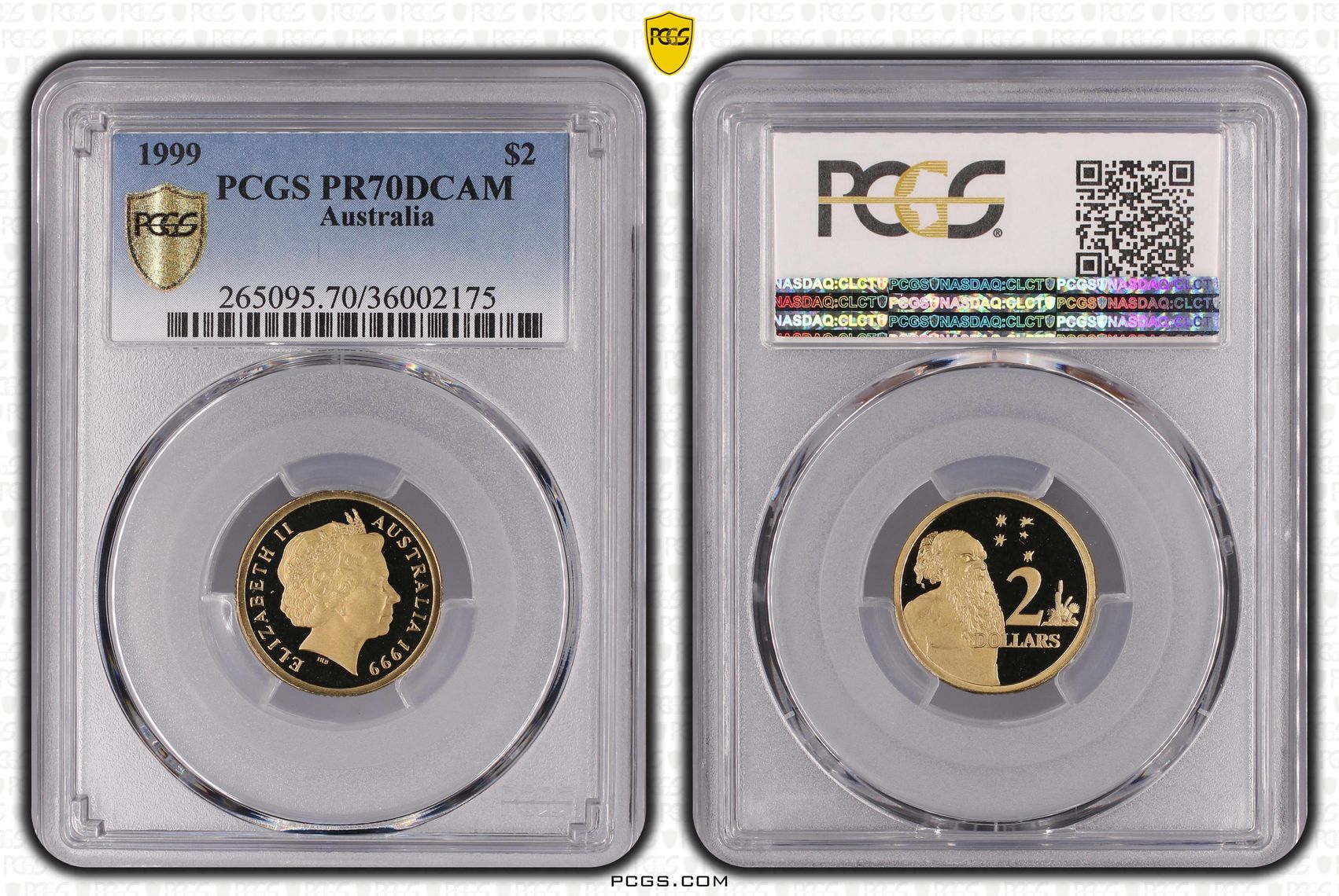 1999 Australia Two Dollar, $2 PCGS - PR70DCAM POP 12/0 -175