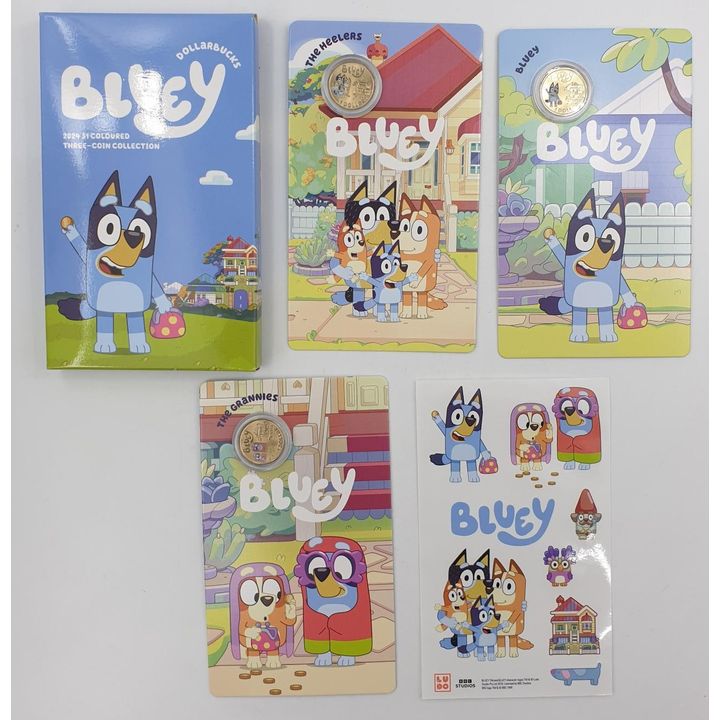Bluey Three Carded Coin Set
