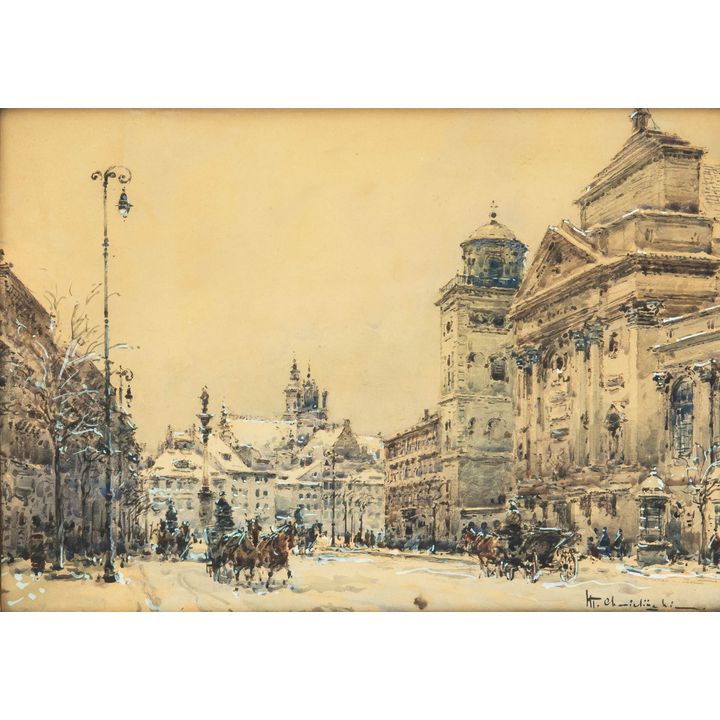 Władysław Chmieliński | Widok na kościół św. Anny w Warszawie