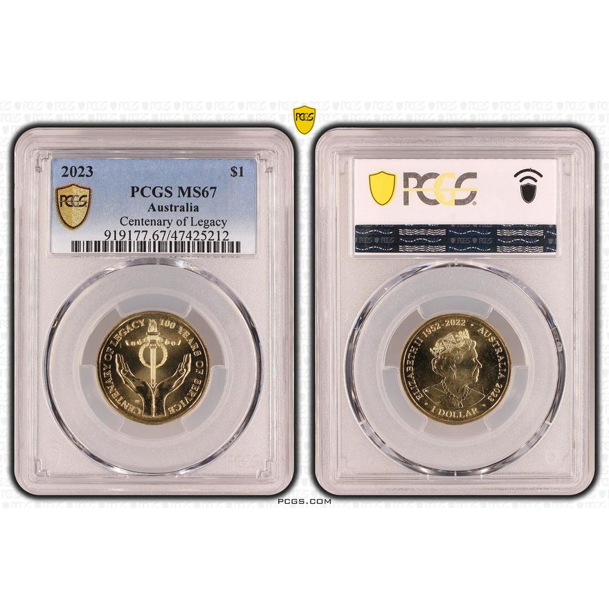 Centenary of Legacy, One Dollar, 2023, PCGS MS 67