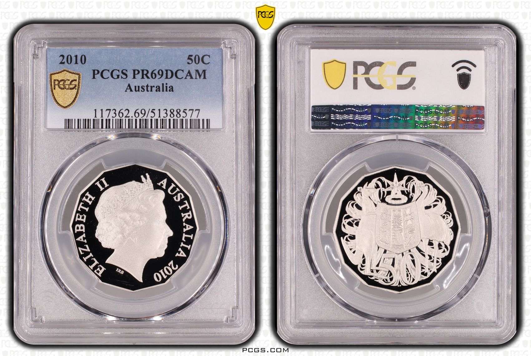 Fifty Cent, 2010, PCGS PR69DCAM