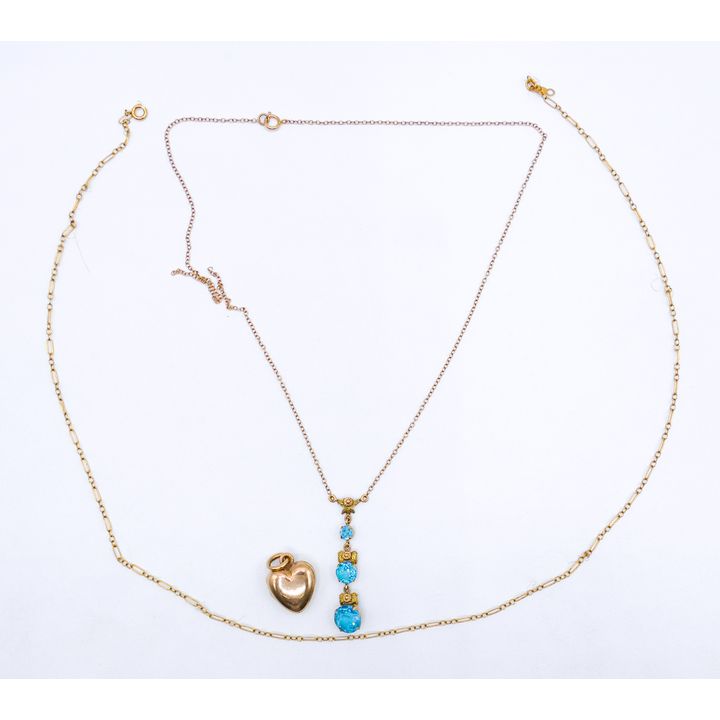 Box 10k and 14k Small Chain Necklaces etc. - 6.4 Grams TW