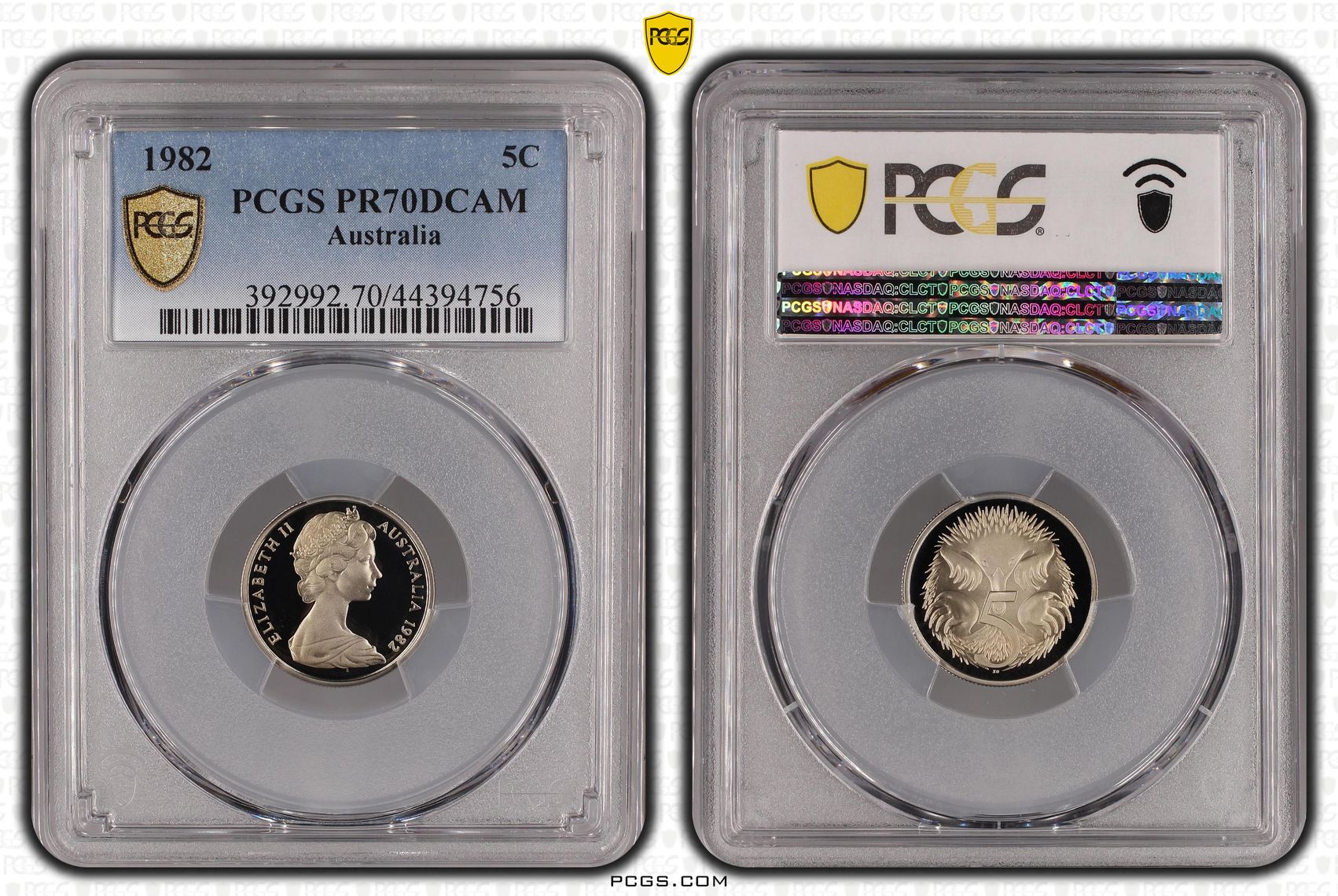 1982 Australia Five Cent, 5c Proof PCGS - PR70DCAM POP 7/0 -756