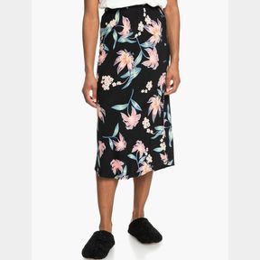 Roxy Womens Shelly Beach Skirt Anthracite Paradise Found Larg M |