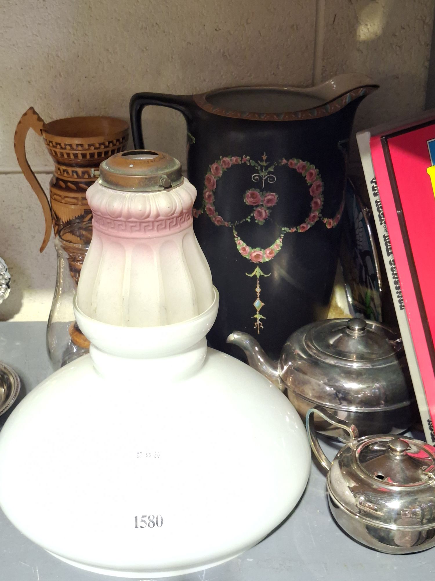 Edwardian Jug, Shades And Crumb Tray