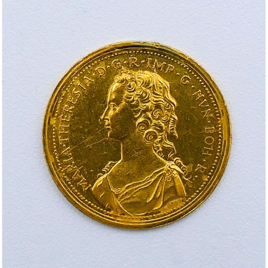 Austrian 22k Gold Maria Theresia Coin or Medal - 3.7 grams