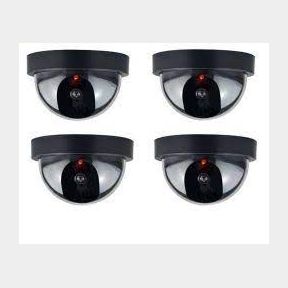 Fake Dummy Dome Security Camera with Flashing Red Light (Pack of 4) | JG 51474/2755 B3 (S1)